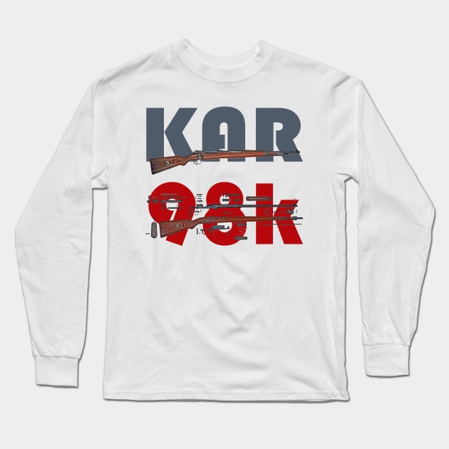 KAR 98k Sniper Rifle Long Sleeve T-Shirt by Aim For The Face